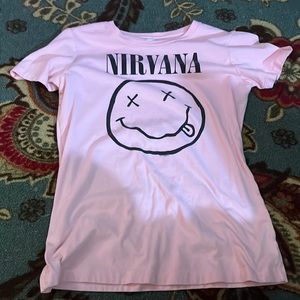 Pink nirvana shirt medium
